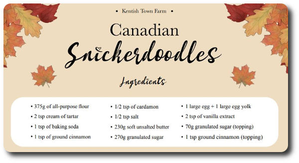 Canadian Snickerdoodles cookie recipe